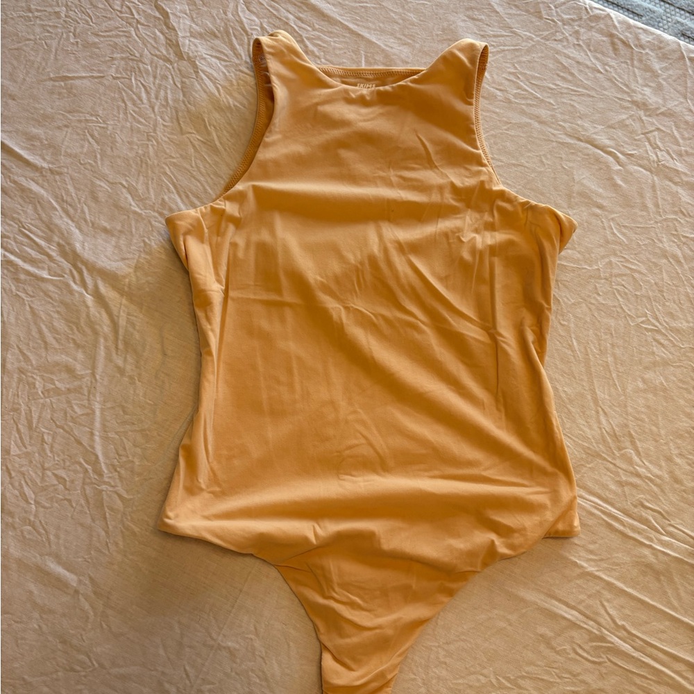 SKIMS High Neck Beige Bodysuit